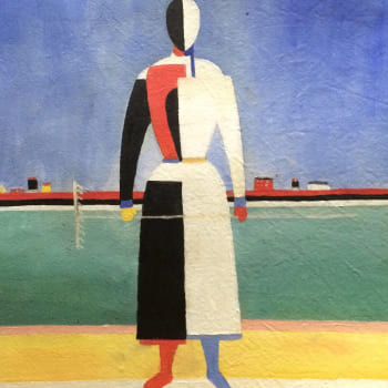 Женщина с граблями – (Kazimir Severinovich Malevich) 
